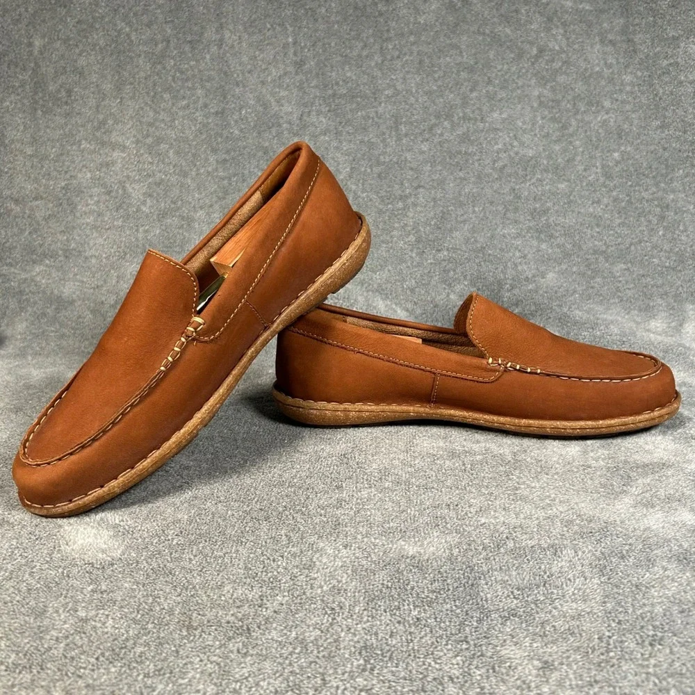 Born Leather Loafers Tan Brown Slip On Casual Shoes BM0004116 Mens 10.5 NEW - Picture 9 of 14